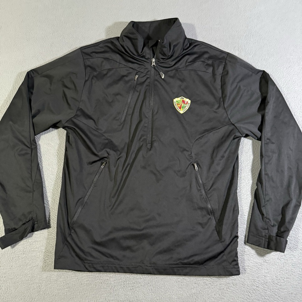 Antigua Honesdale Golf Club Quarter-Zip Performance Jacket Size Medium Black